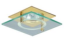 Светильник встраиваемый Италмак Quartz 51 4 04 с накладным стеклом квадрат. MR16  картинка 